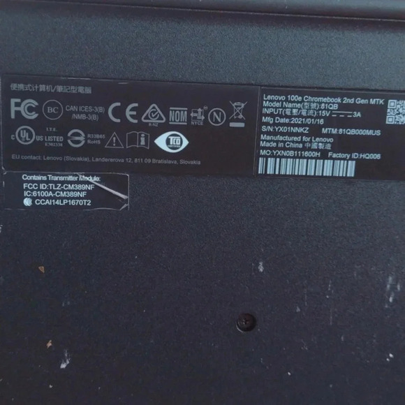 Lenovo Chromebook 100e 2nd Gen - Picture 2 of 3